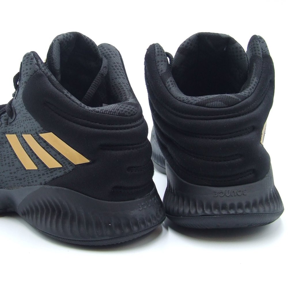 Adidas MAD BOUNCE 2018 Black/Gold Men's Size 7.5 - Picture 4 of 6